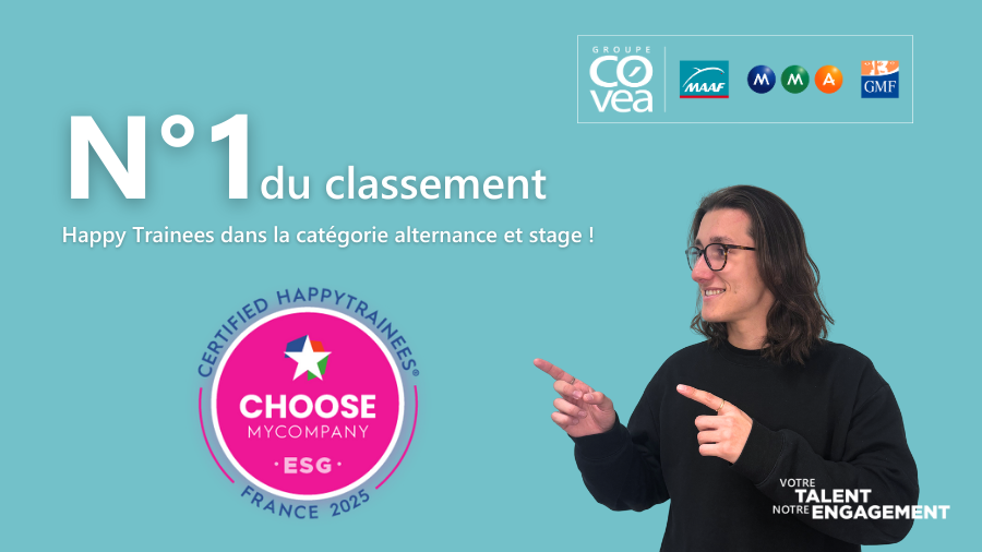 Image d'illustration de l'actualité Covéa décroche la 1ère place du classement Happy Trainees ! 